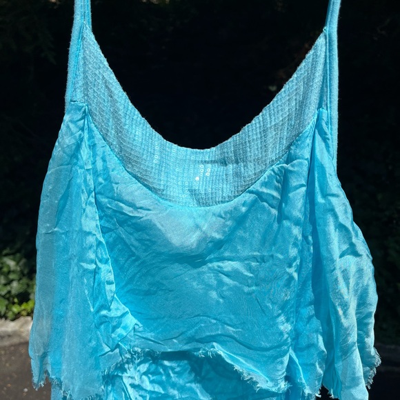 Prodotto in Italia Blue Ruffle Dress - Picture 2 of 2